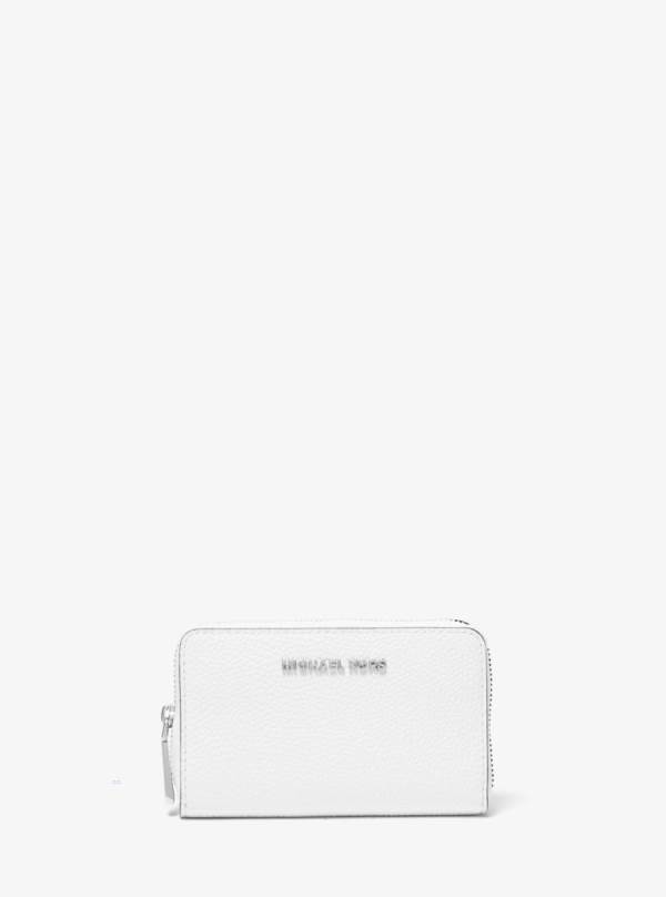 Damske Penazenky Michael Kors Small Pebbled Leather Biele - Doplnky Michael Kors Vypredaj | DVANI-6492